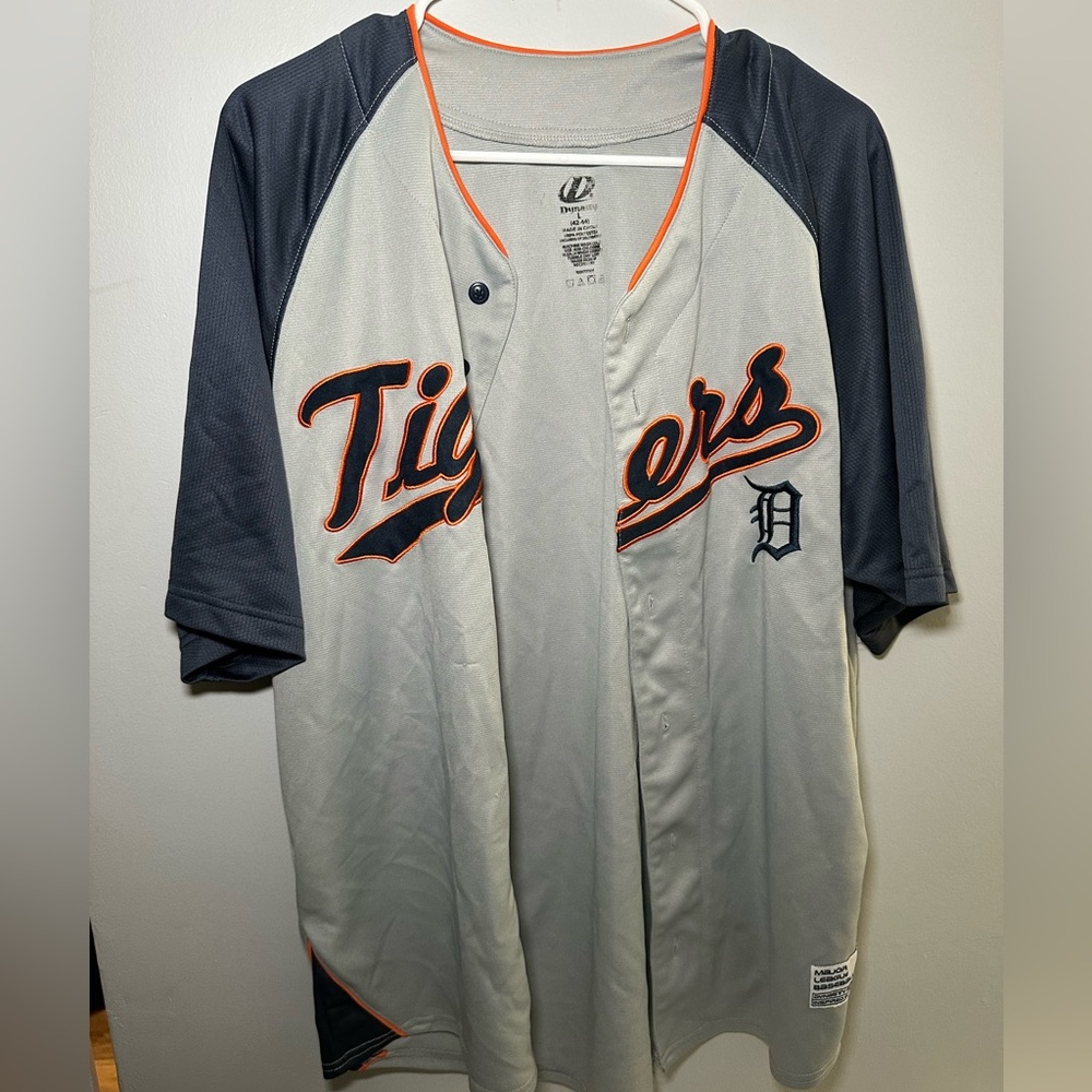 Detroit Tigers MLB Gray and Orange Jersey